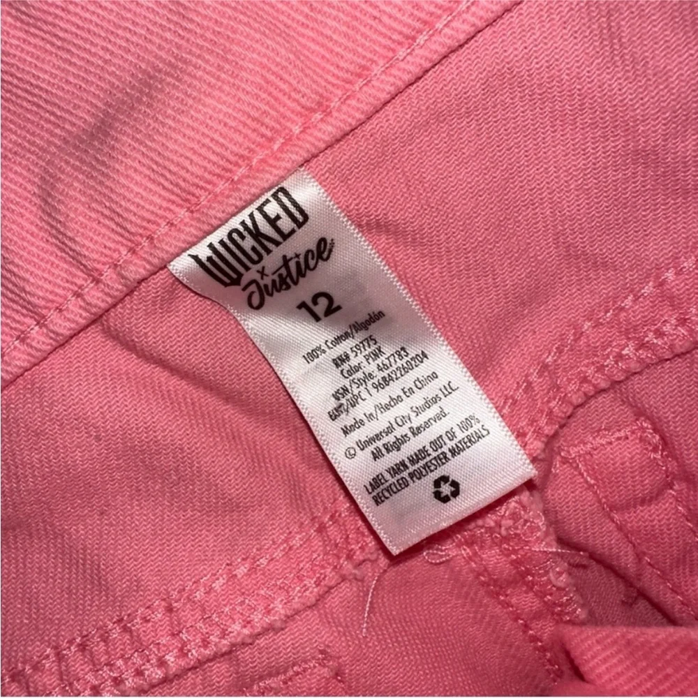Justice x Wicked Pink Metallic Jeans